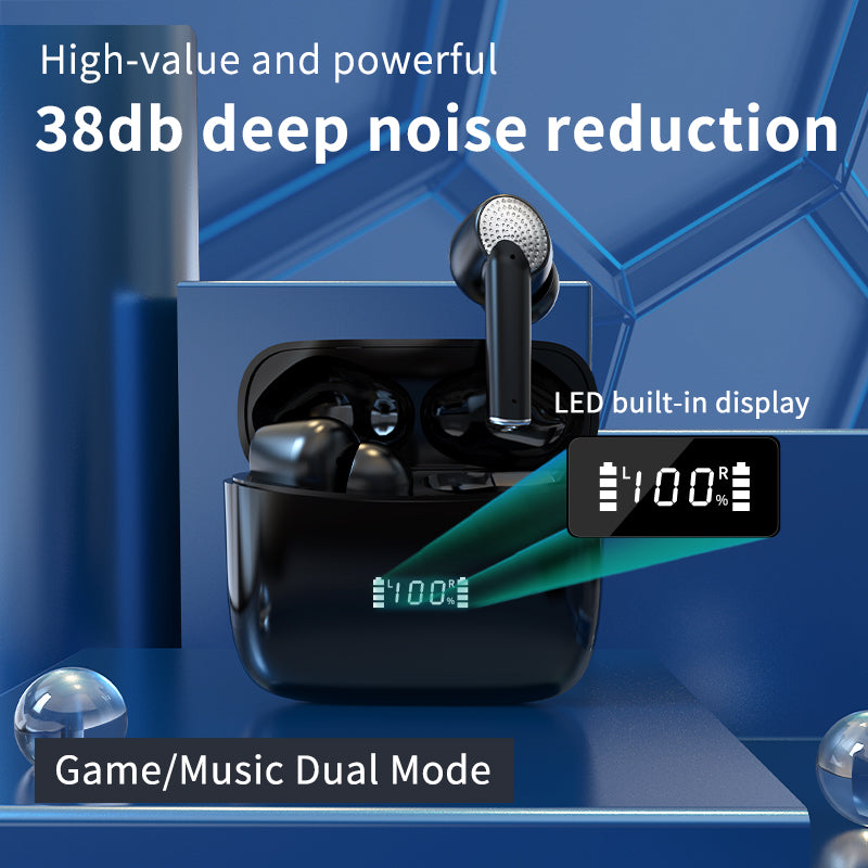 J8 Pro Bluetooth TWS Earbuds with Digital Display 500mAh Charging Case Portable Headset Noise Reduction Wireless Headphones J8 Pro Bluetooth TWS Earbuds with Digital Display 500mAh Charging Case Portable Headset Noise Reduction Wireless Headphones